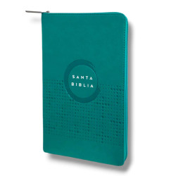 Biblia Nvi Ultra Fina Con Cierre Turquesa