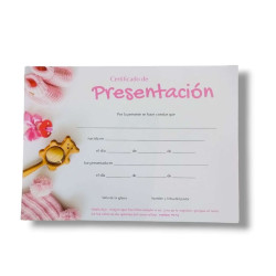 Certificado De Presentación Niña
