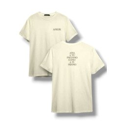 REMERA XXL AMOR BORDADO. BLANCA. JDC