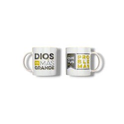 TAZA  DE CERAMICA  -DIOS ES MAS...