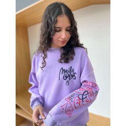 BUZO OVERSIZE CORTO. MILAGRO. LILA