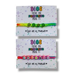 PULSERA  LUZ EN EL MUNDO.-