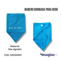 BABERO BANDANA DE TELA DE ALGODON...