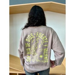 BUZO 2 FUERTE Y VALIENTE. MARRON...