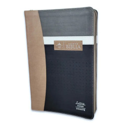 Biblia Reina Valera 1960 088czti Tech Dot Negro/café/beige