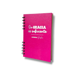 Agenda Perpetua Su Gracia Es Suficiente. Tapa Dura. Fucsia. A903
