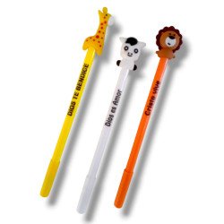 LAPICERA CON APLIQUE DE GOMA. ANIMALES