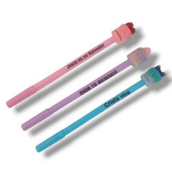 LAPICERA CON APLIQUE DE GOMA. MINI TORTA