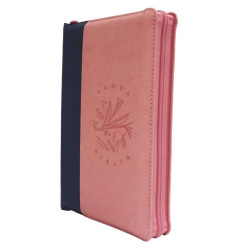 Biblia Reina Valera 1960 Letra Gigante Con Cierre Rosa Y Azul .canto Pintado