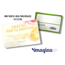 Mini Tarjeta. Gracias Por Tu Amistad. 8 X 5.5 Cm.