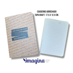 Cuaderno Abrochado Tapa Kraft. Soy Hijo De Dios... 17.5 X 12.5 Cm
