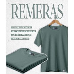 REMERA M VERDE LISA. RMA-V01 JDC