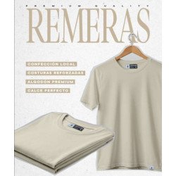 REMERA XL BEIGE LISA. RMA-M08 JDC