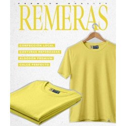 REMERA S AMARILLA LISA. RMA-A10 JDC