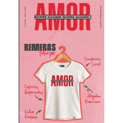Remera Mujer L Amor Vinculo Perfecto. Blanca.rma-b02 Jdc