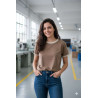 Remera Mujer S Marron-beige.lisa Rma-c14 Jdc