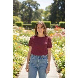 REMERA MUJER L BORDO LISA. RMA-06 JDC