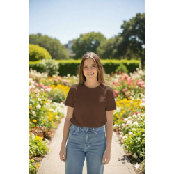 REMERA MUJER L MARRON CHOCOLATE LISA....