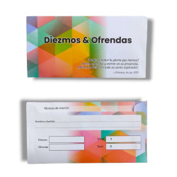 Sobres De Diezmo X 100 Un.  1 Cronicas 16:29....01