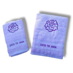 JGO. TOALLA Y TOALLON . BORDADA. SH