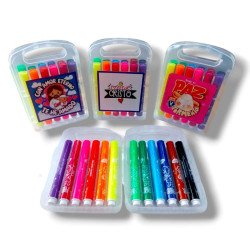 MARCADORES FIBRAS DE COLORES X 12