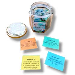 FRASCOS CON VERSÍCULOS BÍBLICOS.