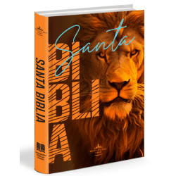 Biblia Reina Valera 1960 Letra Grande Pjr Tapa Dura León Naranja