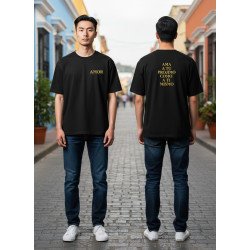 REMERA M AMOR BORDADO. NEGRA.RMA-C29 JDC