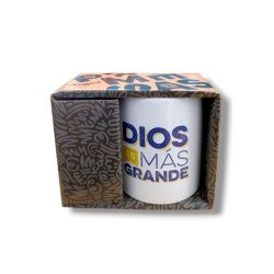 TAZA  DE CERAMICA  -DIOS ES MAS...