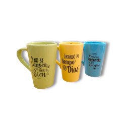 TAZA CHOCOLATERA. COLORES VARIOS