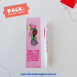 Pack  Señalador + Lapicera Retractil.