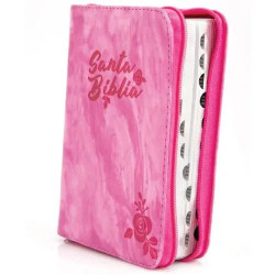 Biblia Reina Valera 1960 Acuarela.cierre Concordancia Rosa Canto Plateado