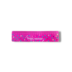 Regla Señalador De Carton. Rosa  20 Cm. Se Fuerte Y Valiente