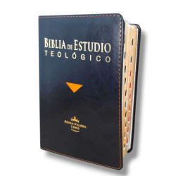 Biblia De Estudio Teologico. Personal. Piel