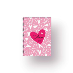 Cuaderno Mediano Anillado Tapa Flexible Sf N2. En Su Amor / Corazon.b-2001