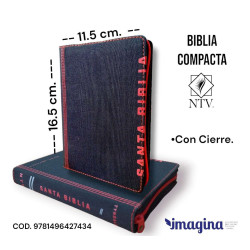 Biblia Ntv Compacta Negra Con Cierre Rojo. (personal)