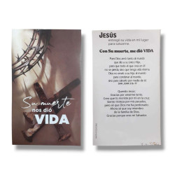 Tratados Pack 100 Unidades. Su Muerte Nos Dio Vida. S. Fe. Rectangular Mediano.15