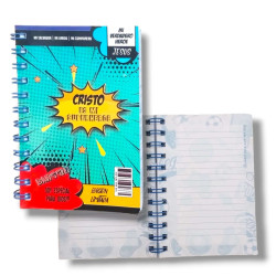 Cuaderno Chico Tipo Diario -cristo Es Mi Super Heroe.- Para Adolescentes. Sf B 7005