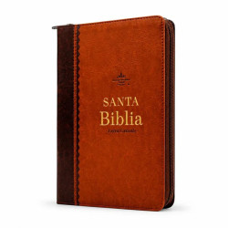 Biblia Reina Valera 1960 – Con Concordancia – Letra 11.5 Pts – Palabras De Jesús En Rojo – Cierre – Café Refinado