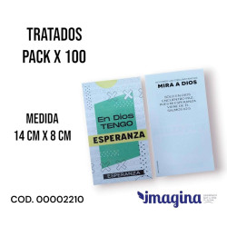 Tratados Pack 100 Unidades. En Dios Tengo Esperanza. Sfe. Rectangular Mediano. 07