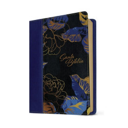 Biblia Nueva Traducción Viviente – Tapa Imitación Piel Azul Oscuro  Letra 12pt
