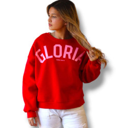 Buzo Gloria. Rojo. Oversize. Corto. Carpi