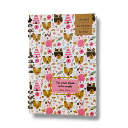 Cuaderno Mediano Anillado Tapa Dura Sf N2. Con Amor Eterno Te Eh Amado. A 202. 17 X 24 Cm
