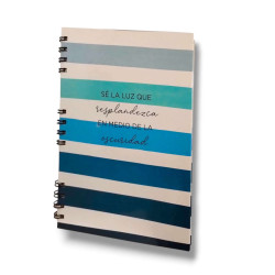 Cuaderno Mediano Anillado Tapa Dura Sf N2. Se La Luz Que Resplandece. A 206.