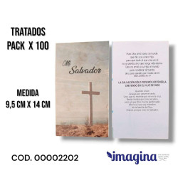 Tratados Pack 100 Unidades. Mi Salvador. Sfe. Rectangular Mediano. 01