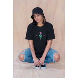 Remera L El Amor Nunca Deja De Ser.negra Rma-n08