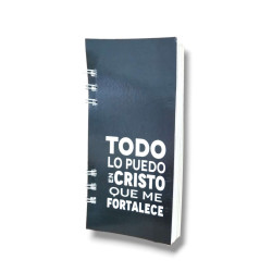 Cuaderno Pocket Flexible Anillado Sf Todo Lo Puedo En Cristo. B 5008