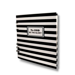 Cuaderno Cuadrado Chico Tapa Dura Anillado Sf. To God Be The Glory. 15 X 15cm. A 503