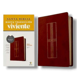 Biblia Nueva Traducción Viviente Ultrafina Habilitada Con Filament Simil Piel Marrón
