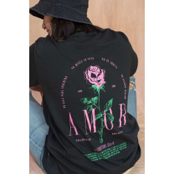 Remera M El Amor Nunca Deja De Ser. Negra Rma-n08